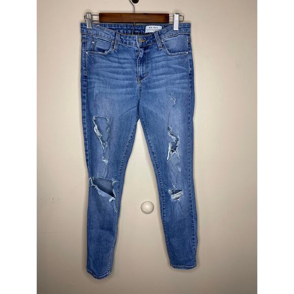 Michelle by Commune women's 29 blue jeans mid rise twig light wash distressed - Picture 12 of 12